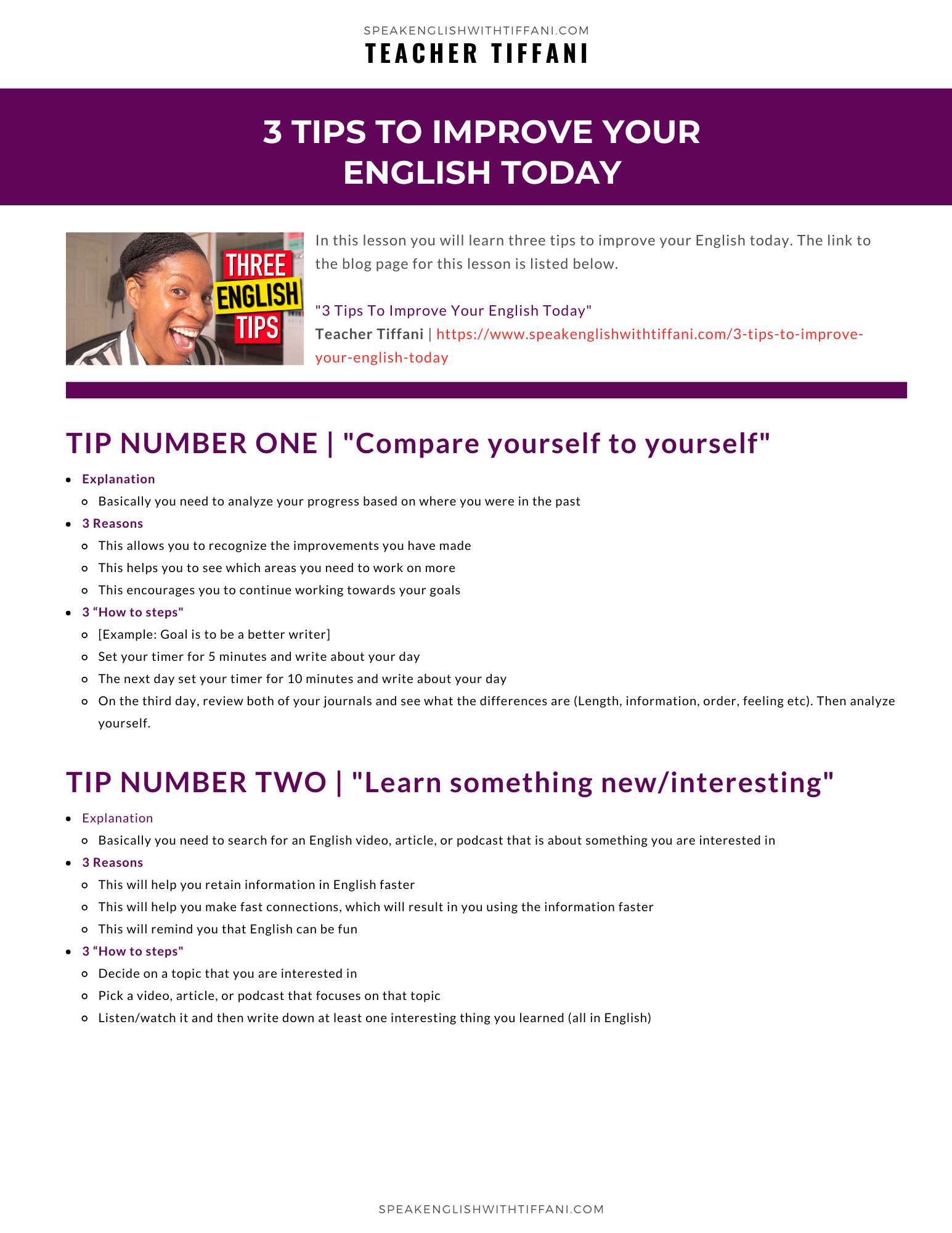 Free pdf 3 tips to improve your english today